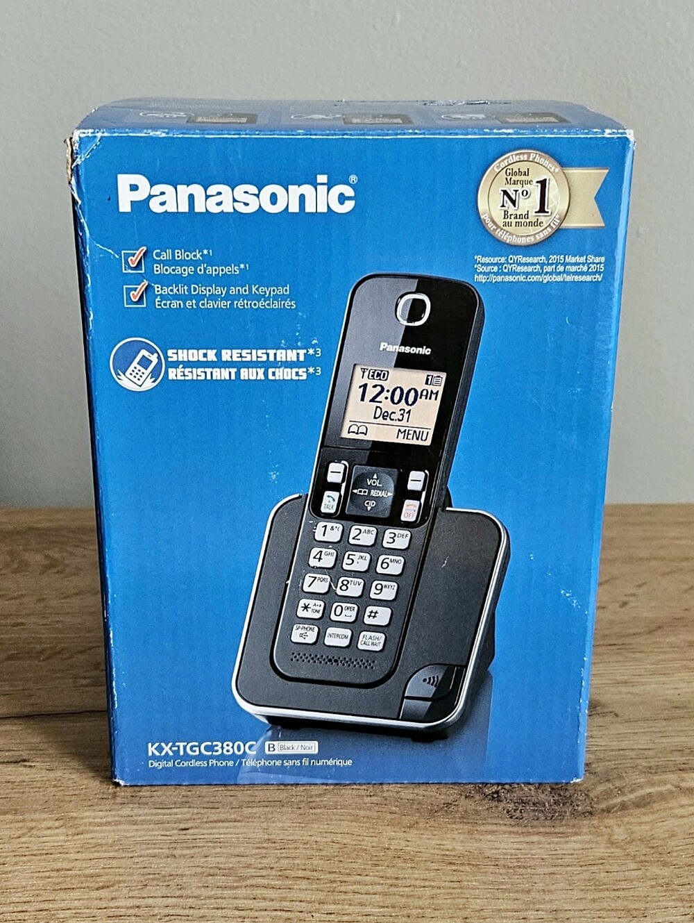 NWOT ​Panasonic KX-TGC380C Cordless Phone & Charging Base